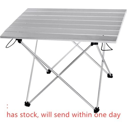 Aluminum Alloy Portable Table Outdoor Furniture Foldable Folding Camping Hiking Desk Traveling Outdoor Picnic Table Furniture