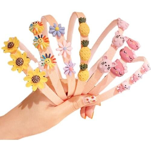 Headbands For Kids Girl Princess Hairbands Plush Cartoon Rabbit Bunny Cute Child Hair Accessories Korean Handmade Wholesale