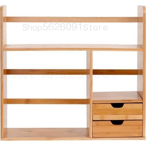 Courtyard Simple Desk Shelf Student Dormitory Desktop Bookshelf Desk Solid Wood Desktop Bookshelf