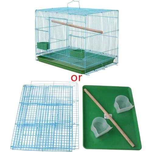 Wire Rectangular Small Cage for Small Birds and Canaries Rekord Equipped Feeders 896A