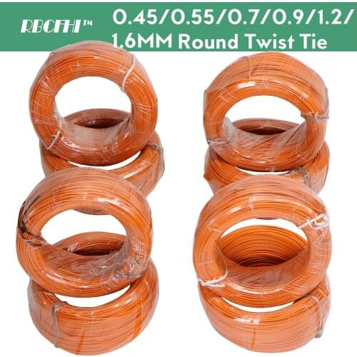 RBCFHI 100M / 328FT Garden Plant Twist Tie Heavy Duty Soft Wire Tie for Gardening Home Office Orange Coated Round Training Wire