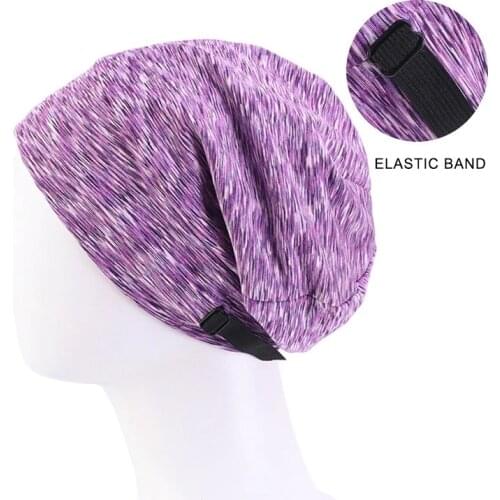 Fashion Adjustable Hair Cap For Sleeping Lining Night Hat Sports Yoga Cloth Hood Turban Confinement Satin Styling Bonnet