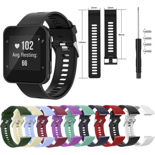 Silicone Watch Strap For Garmin Forerunner 30 Smart Watch Bracelet Soft Wristband Breathable Waterprrof For Forerunner 35