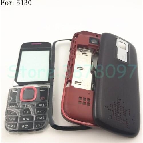 Brand New Original For Nokia 5130 Full housing +Battery Back Cover +English Keypad +Logo