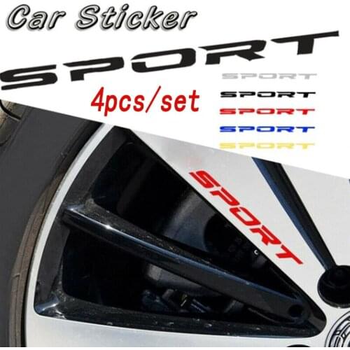 SPORT modified logo SPORT logo personality logo hub trim sticker High quality automotive vinyl decals