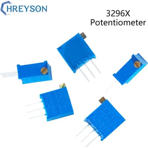 10Pcs 3296X Trimpot Trimmer Potentiometer 10R 20R 50R 100R 200R 500R 1K 2K 5K 10K 20K 50K 100K 200K 500K 1M 2M 3296X-1-203LF