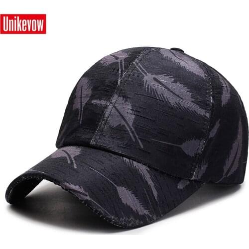 UNIKEVOW Baseball Cap Men & women Adjustable Cap Casual leisure hats Feather waved cap Snapback Summer Autumn Fall hat