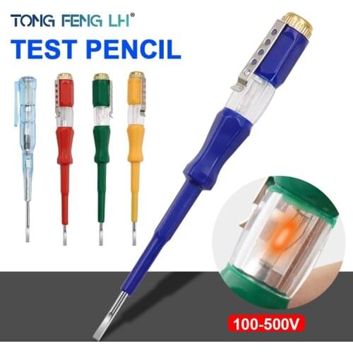Waterproof Electric Induced Tester Pen Screwdriver light Probe Voltage Tester Detector AC DC 100-500V Pen Test Pencil