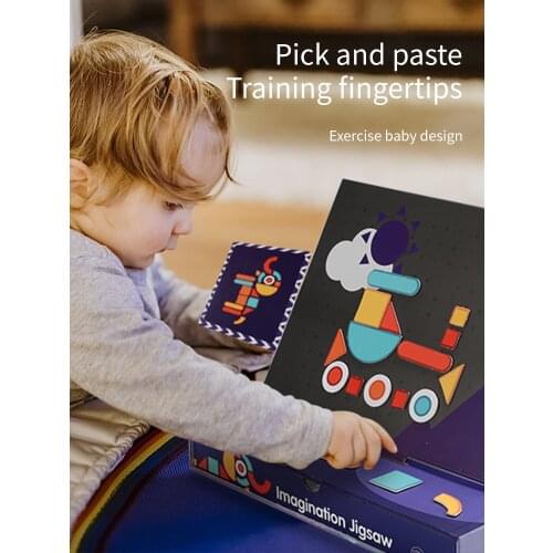 Funny Cartoon preschool Puzzle Creative DIY Magnet Book Magnetic Stickers 3D Stereo Early Educational toys factory best sell