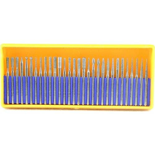 1 Set Emery Grinding Needle Jade Carving Knives Diamond Grinding Head DIY Polishing Tools 3mm Handle Diameter Grinding Needles