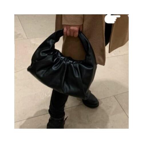 2020 Fold Cloud Totes Bags for Women Underarm Bag Leather Womens Handbags Evening Clutch Purses Lady Dumplings Handbags New