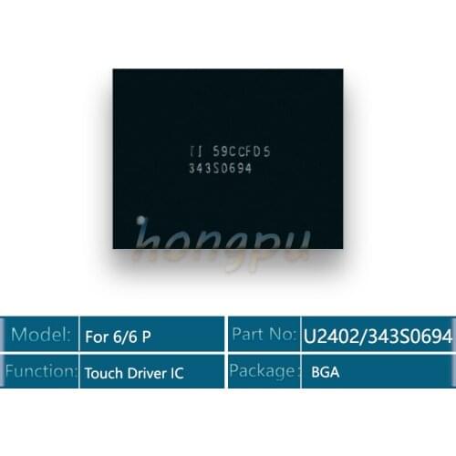 25pcs/lot Used Reball 343S0694 For iPhone 6/6 Plus U2402 Black Touch IC Touch screen Control digitizer chip
