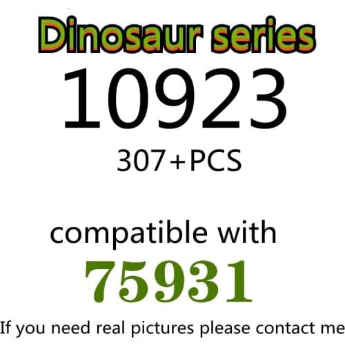307PCS 10923 Building Block Toy Dinosaur Series 75931 Assembled Building Block Childrens Toy Gifts
