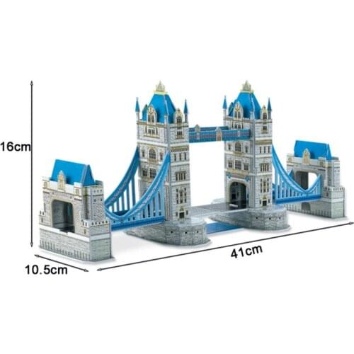 3D puzzle World Famous modern building Tower Bridge London England architectures model education toys for kids GIFTS