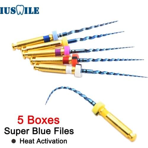 5 Boxes Dental Blue Endodontic Files Endo Rotary Needles 25mm 21mm Nickel Titainium Instrument Dentistry Tools