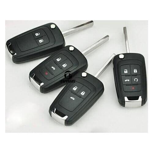 5PCS/Lot Folding Flip Remote Key Shell for Chevrolet Cruze Uncut HU100 Blade Car Key Blanks Case