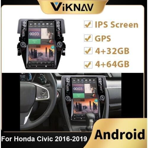 Android 11.8 inch Tesla screen car Radio for Honda Civic 2016 2017 2018 2019 car Head Unit auto audio stereo multimedia player