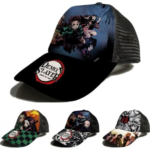 Demon Slayer Kimetsu no Yaiba Cosplay Print Sun Hats Baseball Cap