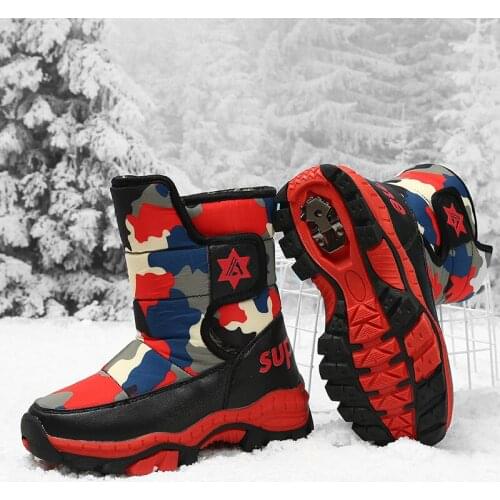 2020 boys' BOOTS NEW WINTER waterproof cotton boots baby warm girls boots cross border childrens warm snow boots