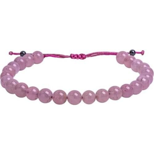KUTAYDAN 925 Sterling Pink Quartz Stone Bracelet