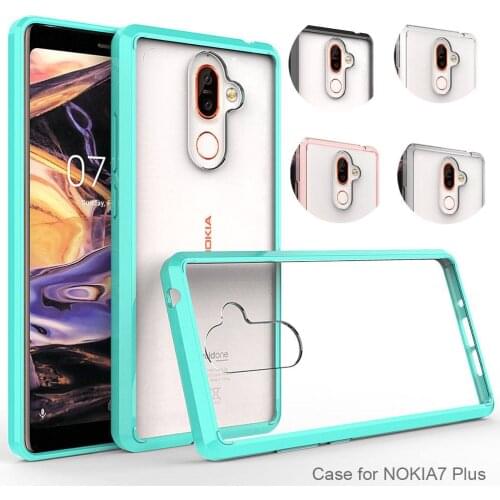 For Nokia 7 Plus Case Ultra Thin Crystal Clear Case Shockproof Hard PC Back Transparent Phone Cover For Microsoft Nokia 7 Plus