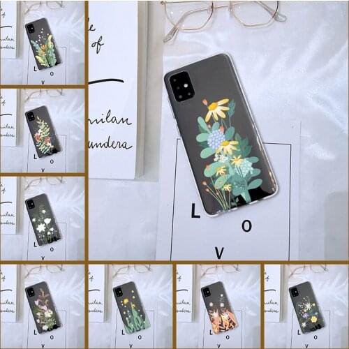 Aesthetic Flower Art Floral Phone Case For Samsung Galaxy A10 A20 A30 A40 Back Cover For Samsung Galaxy A80 A70 A60 A50 Case