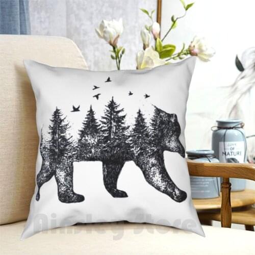 Bear Country Pillow Case Printed Home Soft DIY Pillow cover Bear Nature Animals Wildlife Wilderness Landscape Bears Rivers