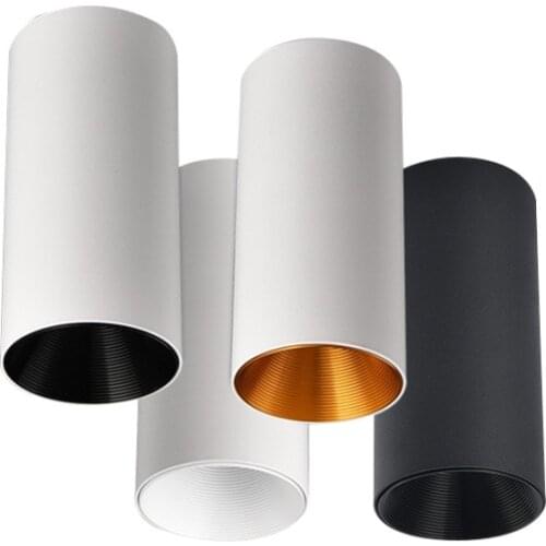 Surface Mounted Cylindrical LED COB Downlight Gold Reflector 7W 10W 12W 15W LED Ceiling Bulbs Lamp Spot Light LED Downlight