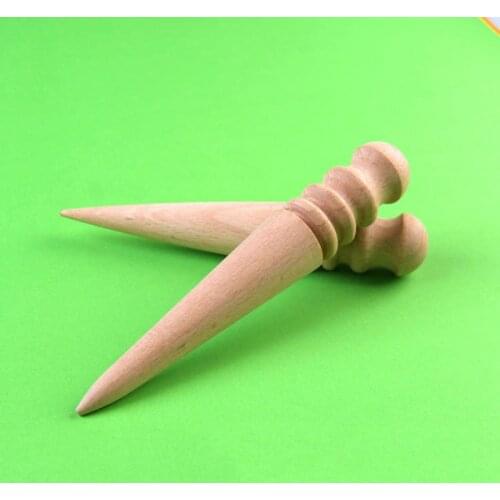Wood Slicker Leather Leathercraft Solid Wood Round Burnishing Edge For Polished Edge Leather Craft Working Tool