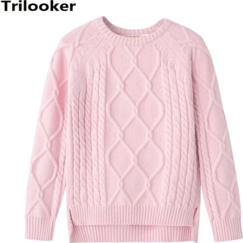 2 to 4 years kids girls autumn winter cable knit asymmetrical front short back long casual pullover sweater child pink sweaters