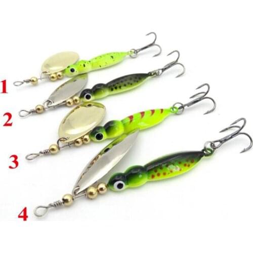 DYGYGYFZ 1pcs15g90mm Insects Fishing Lure Sequins Spoon Bass Artificial Spinner Bait Metal Pike Fishing Hooks Sinking Lure Pesca