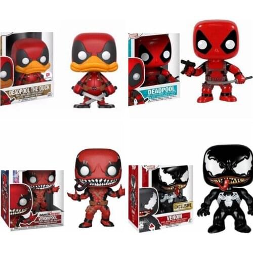 Funko Marvel Movies Venomized Venompool 300# Death Venom 82# Exclusive Deadpool the Duck 230# Action Figure Model Collection toy