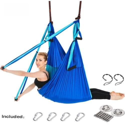 Yoga Hammock Gym Strength Inversion Anti-Gravity Aerial Traction Swing Yoga Belt Set