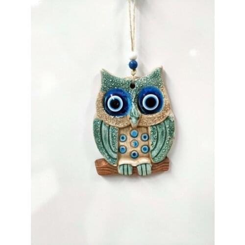 Ired Me Ceramic Mini Owl Decorative wall Ornament 11x14 cm wall graphics gráficos de parede настенная графика