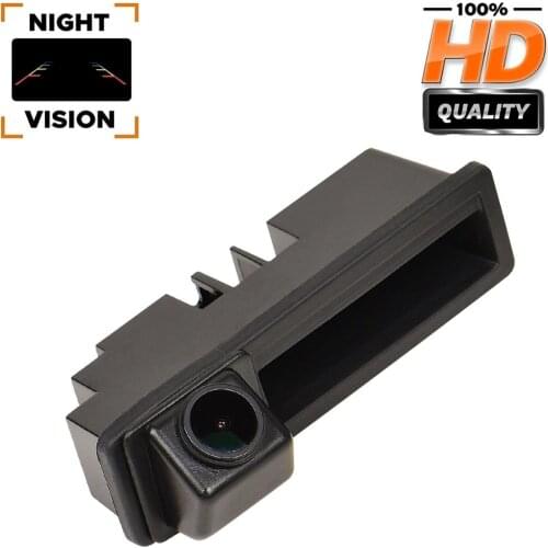 For Audi A3 A4 B7 A6L 4F C6 S5 Q7 , Rear View Camera Backup Reverse Camera Handle Camera Night Vision Camera HD 1280*720P Camera
