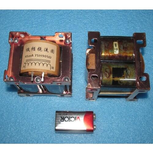 Imported 4C iron core wound low frequency choke coil, iron core thickness 0.15mm, 2H 0.4A 16Ω, 100H 0.035A 1490Ω