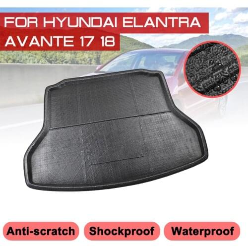 Floor Mats Car Rear Trunk Boot Mat Waterproof Carpet Anti Mud Tray Cargo Liner For Hyundai Elantra Avante 2017 2018