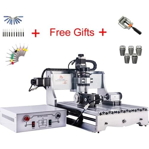 CNC Mini Lathe 4030 Z-D 300W spindle engraving machine, 4axis milling machine for wood machinery