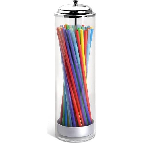 BalleenShiny Multi-purpose Storage Tube Straw Box Straw Bottle Tube Dustproof Milk Tea Shop Fast Food Restaurant Straw Bucket