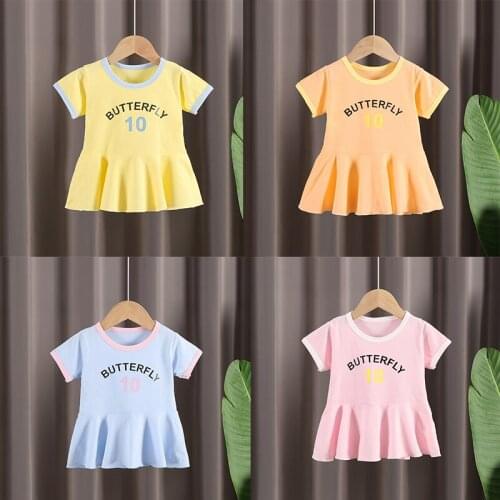 Summer Baby Dress Fashion Ruffles Sundress For Girls 1 2 3 4 5Years Costumes Children Clothing New Kids Short Sleeve Beach Dress