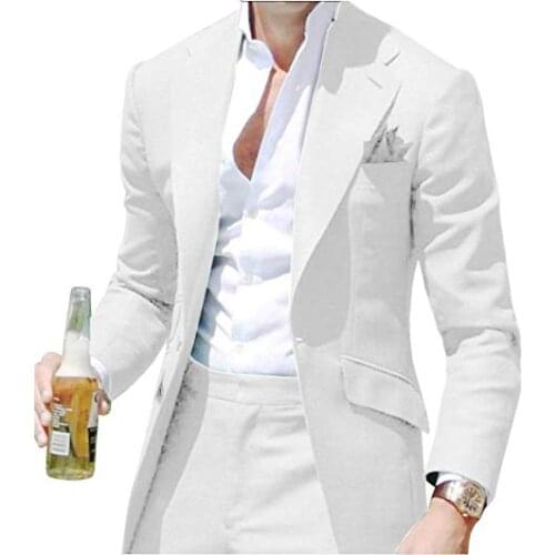 2021 New Arrival Casual Beach Prom Suits Groom Tuxedos Latest Coat Pants Designs Mens Wedding Suits Slim Fit Terno Masculino