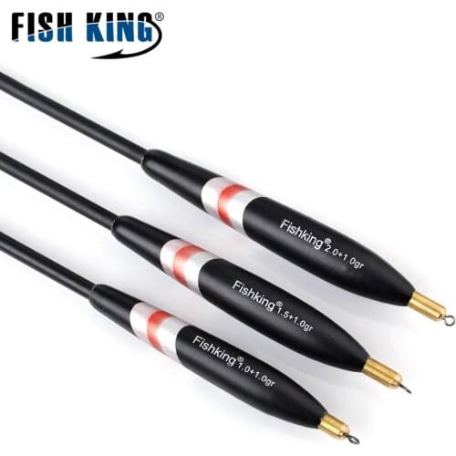 FISH KING 3pcs/pack Barguzinsky Fir Float 1.0+1.0g/1.5+1.0g/2.0+1.0g Balsa Bobber Cork Fishing Float For Carp Fishing Tackle