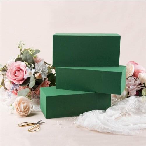 1PCS Floral Foam Bricks Florist Flower Styrofoam Green Bricks Flower Arrangement Brick Supplies for Florist Craft DIY Wedding PE
