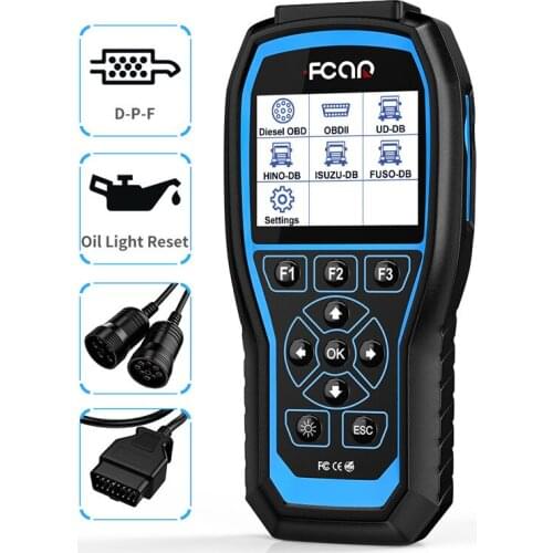 Shenzhen Professional OBD2 2 in1 full systems Diagnostic scanner for 24V heavy duty vehicles 12V Automotivo Diagnostic Scan Tool