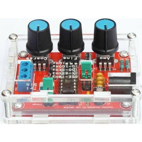 Synthesizer Frequency Generator High Precision Function Signal Generator Sine/Triangle/Square Output 1-1MHz Adjustable Frequency