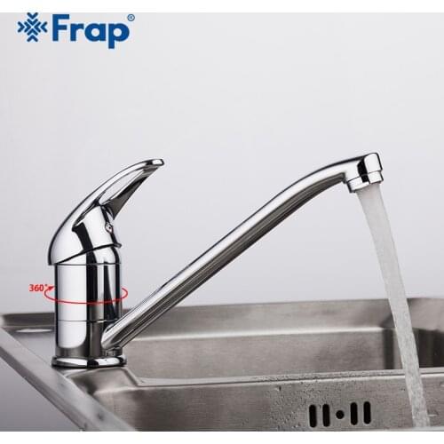 Frap New 1 set Single Handle Brass Deck Mounted Kitchen Faucet Swivel 360 Degree Water Tap Kitchen Sink Faucet robinet cuisine
