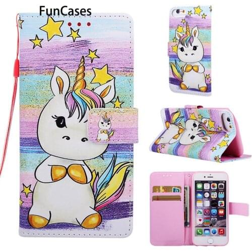 Sun PU Leather Flip Case For funda iPhone 6 Exotic Cell Cases For Phones sFor Case Apple iPhone capa 6S 7 8 Plus Phone Cover