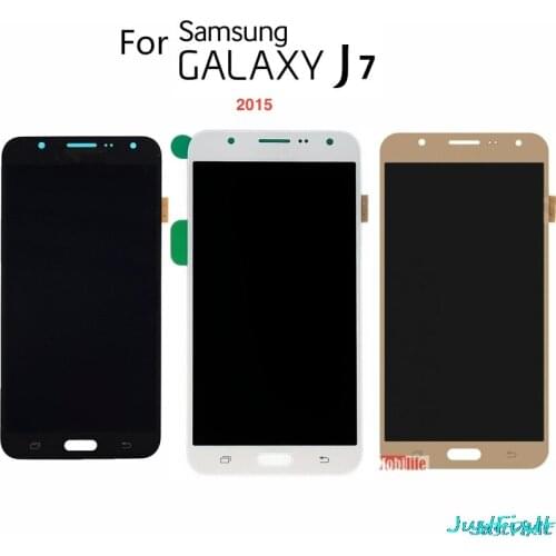 Super AMOLED LCD For Samsung Galaxy J7 2015 J700 J700F J700H J700M LCD Display Touch Screen Digitizer Assembly Sticker