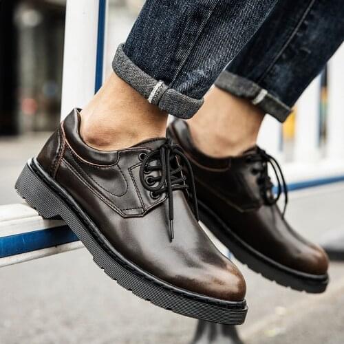 Brand Mens Oxford Shoes High Quality Genuine Leather Mens Shoes Fashion Breathable Men Casual Shoes Waterproof Flat Work Shoes