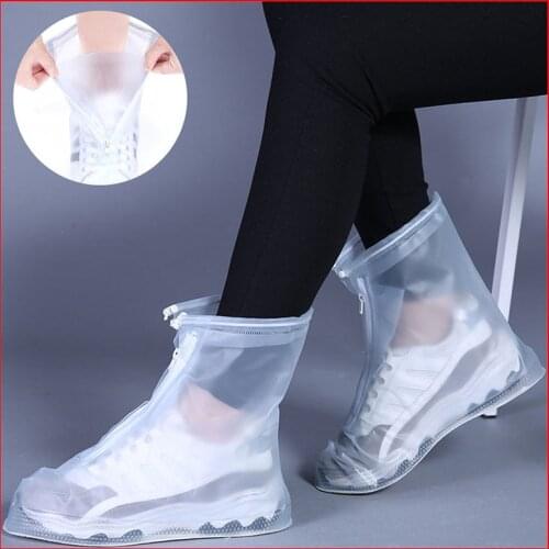 Waterproof Shoe Cover Silicone Unisex Shoes Protectors Reusable Rain Boots Rainy Days Dust-Proof Non-slip Wear-resistant Thick